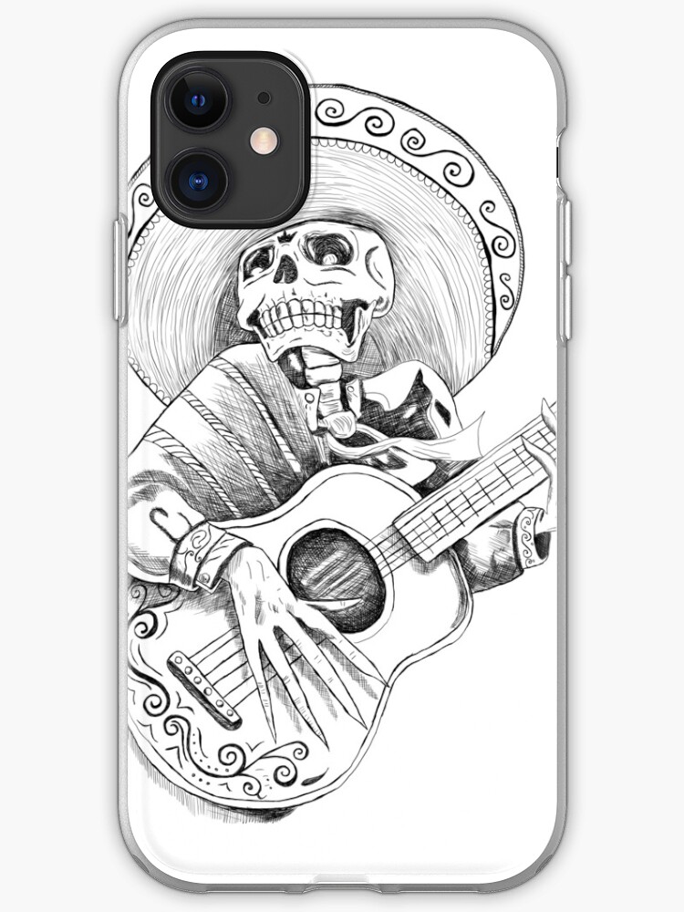 Dia de Los Muertos Skeleton Musicans iPhone 11 case Dia de Los Muertos Skeleton Musicans iPhone 11 case