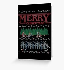 Stranger Things 2 - Merry Christmas Ugly Sweater T-Shirt Greeting Card