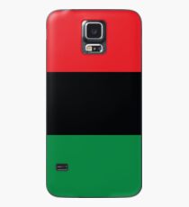 Red, Black & Green Flag Case/Skin for Samsung Galaxy