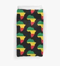 Green, Gold & Red Africa Flag Duvet Cover