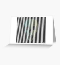 Op Art Skull Greeting Card
