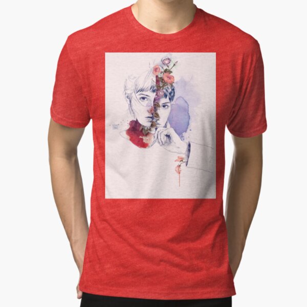 CELLULAR DIVISION by elena garnu Tri-blend T-Shirt