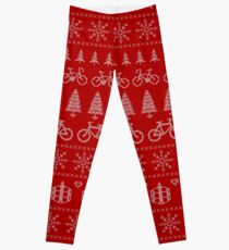 Weihnachtsradsport-Jumper | rot Leggings