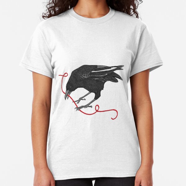 Crow with Red String #2 Classic T-Shirt