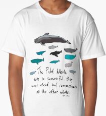 Pilot Whales Cartoon Long T-Shirt
