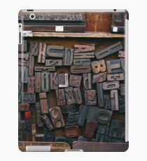 Letterpress Printing, Printing Press Set, Letters, Lettering, Typography Art, Printing, Vintage Art, Retro Art iPad Case/Skin