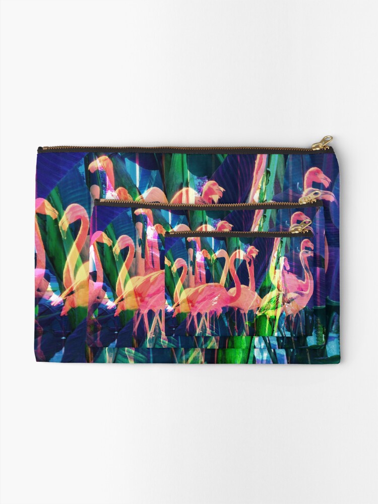 Alternate view of Flamingo Dance Zipper Pouch
