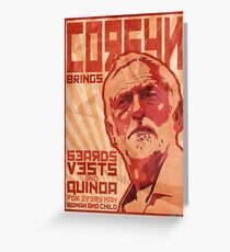 Corbyn Brings Beards, Vest and Quinoa Greeting Card