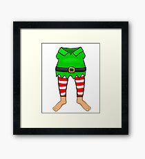 Elf Suit Santa's Elves Christmas Gift Xmas Top Framed Print