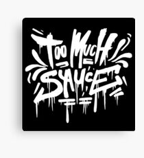 Too Much Sauce mane - Graffiti Tag Style - Gucci Canvas Print