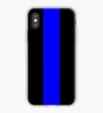 Thin Blue Line Vertical Leggings iPhone Case