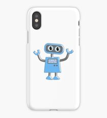 Robot, Toy, Blue, 1950s, Robotics, Fun, Cartoon iPhone Case/Skin