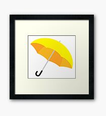 Yellow Umbrella Framed Print