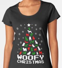 Woofy Christmas Dog Tree Women's Premium T-Shirt