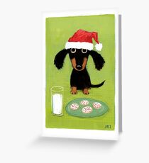 Doxie Clause Santa Dachshund Greeting Card