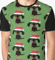 Doxie Clause Santa Dachshund Graphic T-Shirt
