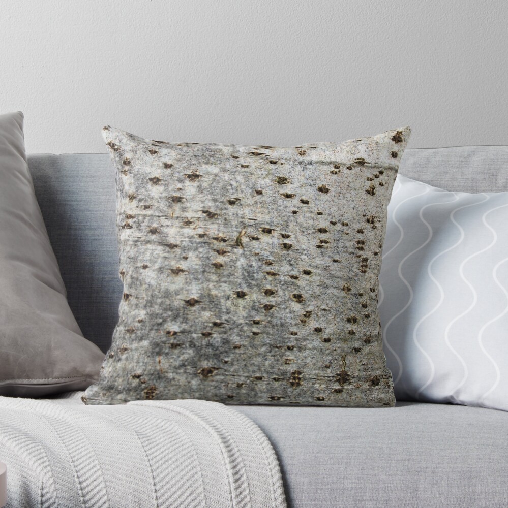 Birch bark Throw Pillow