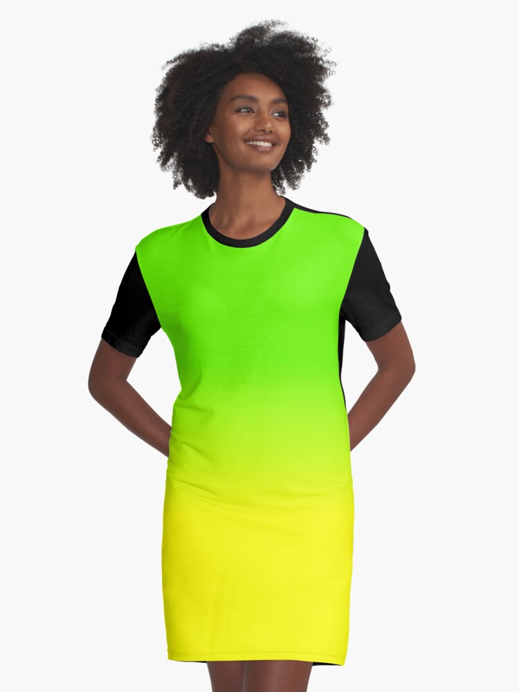 neon yellow tshirt dress