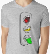 Traffic Lips Men's V-Neck T-Shirt