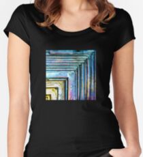 Abstract Bismuth Women's Fitted Scoop T-Shirt