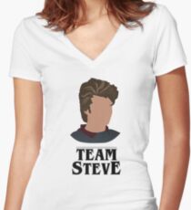 Team Steve Women's Fitted V-Neck T-Shirt