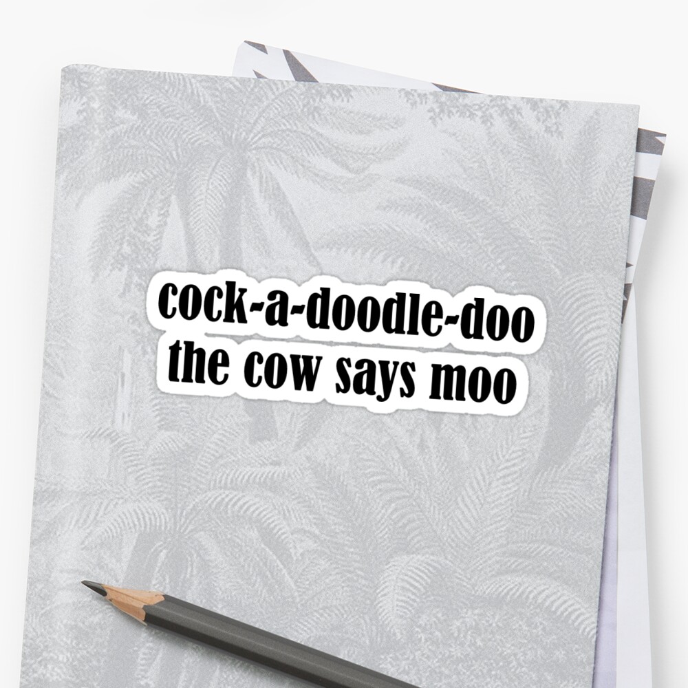The Cow Says Moo Sticker By Lorih96 Redbubble