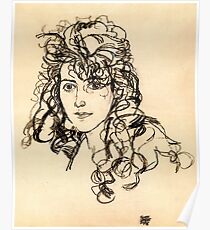 Egon Schiele "Girl's head", 1918 Poster