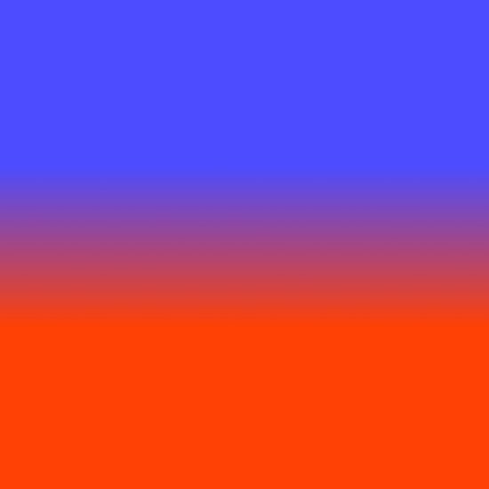"Neon Blue and Neon Orange Ombré Shade Color Fade" Poster by podartist