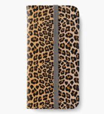 Leopardenprint iPhone Flip-Case/Hülle/Klebefolie