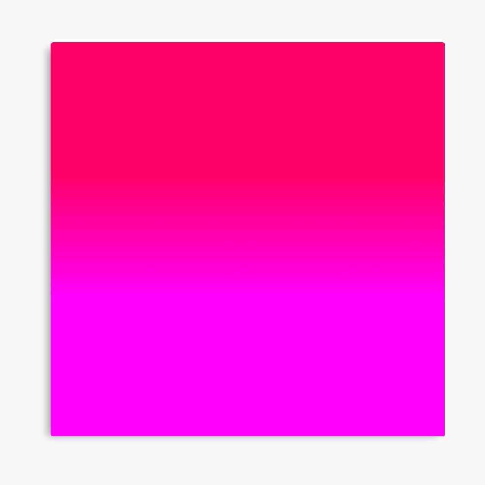 "Hot Pink and Neon Pink Ombre Shade Color Fade" Canvas Print by