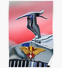 1937 H-s Hood Ornament - 0264c Poster
