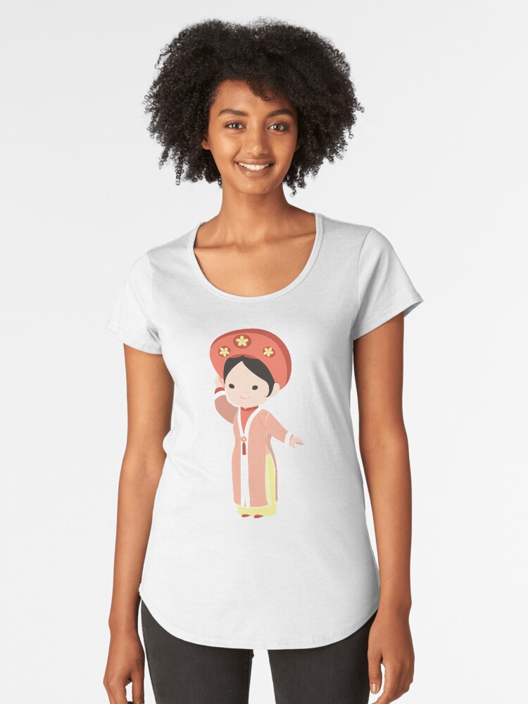 Vietnamese Traditional Wedding Dress Women S Premium T Shirt By
