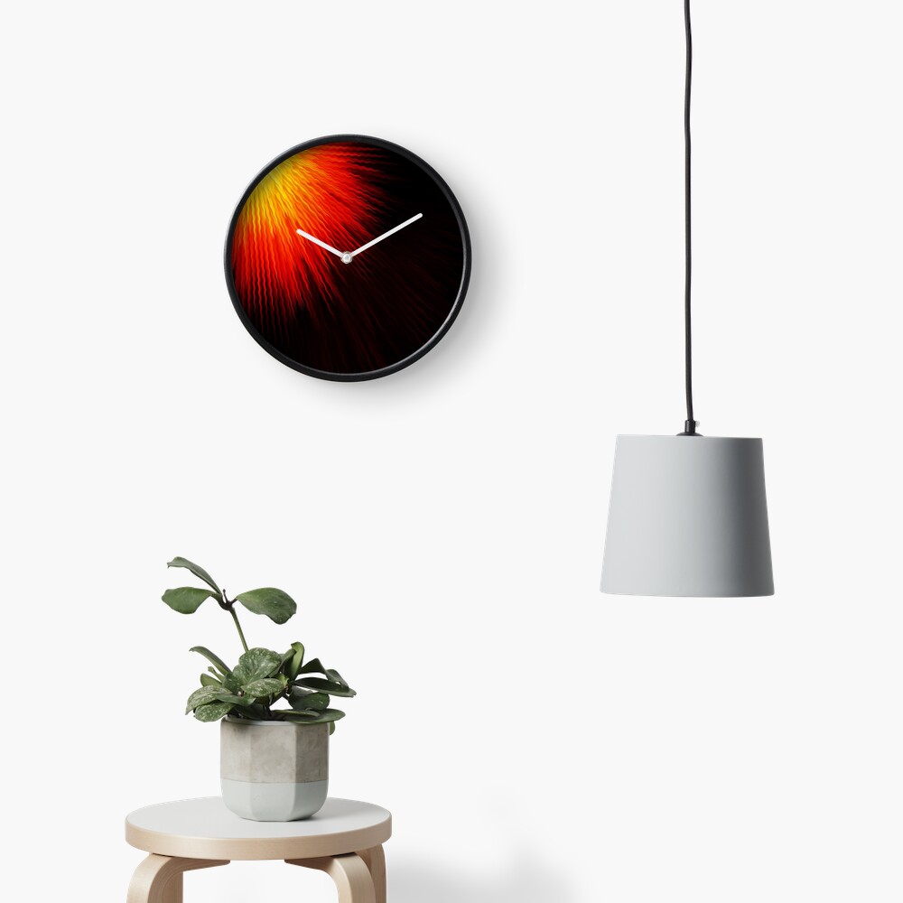 Fiery sun Clock