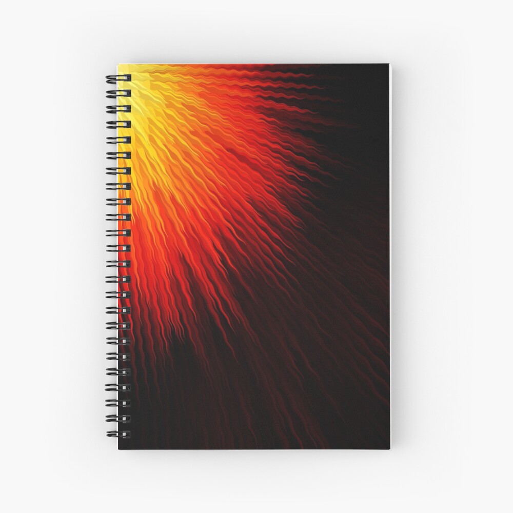 Fiery sun Spiral Notebook