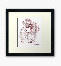 Eye-Love love is in the air fashion Design Framed Print