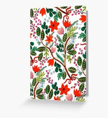 Weihnachten Blumenmuster Grußkarte