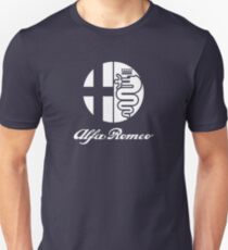 Alfa Romeo & logo (white) Unisex T-Shirt
