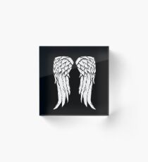 Daryl Dixon Wings - Zombie Acrylic Block