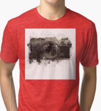 retro camera illustration / painting / drawing 2 Tri-blend T-Shirt
