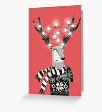 Christmas Bright Reindeer Greeting Card