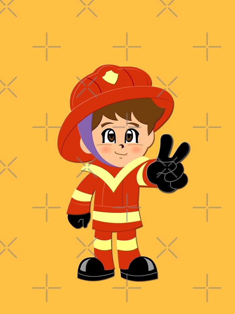 "Firefighter Anime Style" T-shirt by elkingrueso | Redbubble