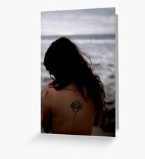 a flower grew where you cut me long ago Greeting Card