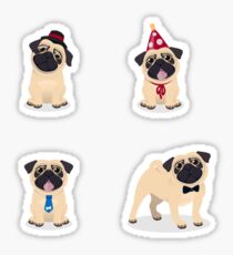 Mops-Aufkleber Sticker