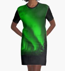 Aurora borealis Graphic T-Shirt Dress