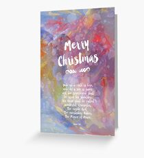 Saviour Born Christmas card Greeting Card