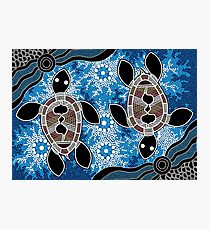 Aboriginal Art Authentic - Sea Turtles Photographic Print