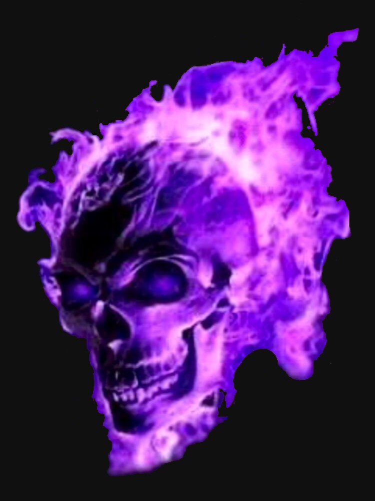 "purple flaming skull" Women's T-Shirt by Wallfower | Redbubble