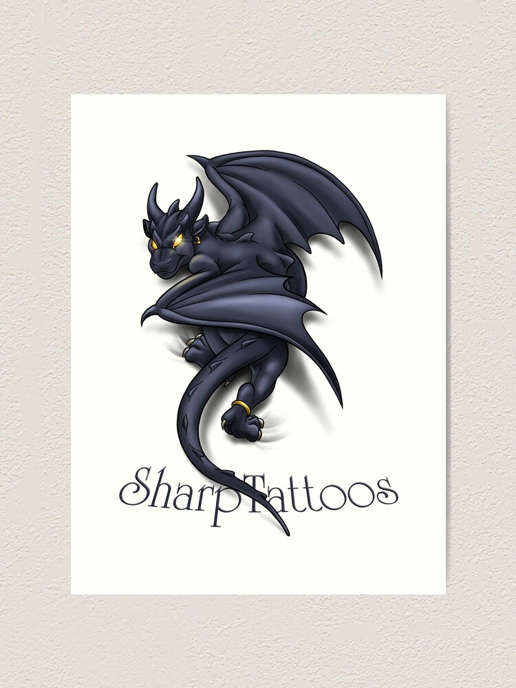 Alternate view of Dragon/Gargoyle Art Print