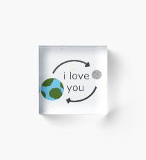 Bloque acrílico te quiero hasta la luna y más allá