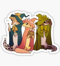 3 wizard Lizard friends! Sticker